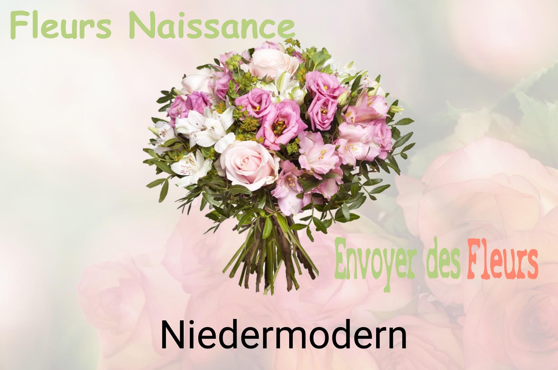 Bouquet de fleurs de naissance livré à Niedermodern