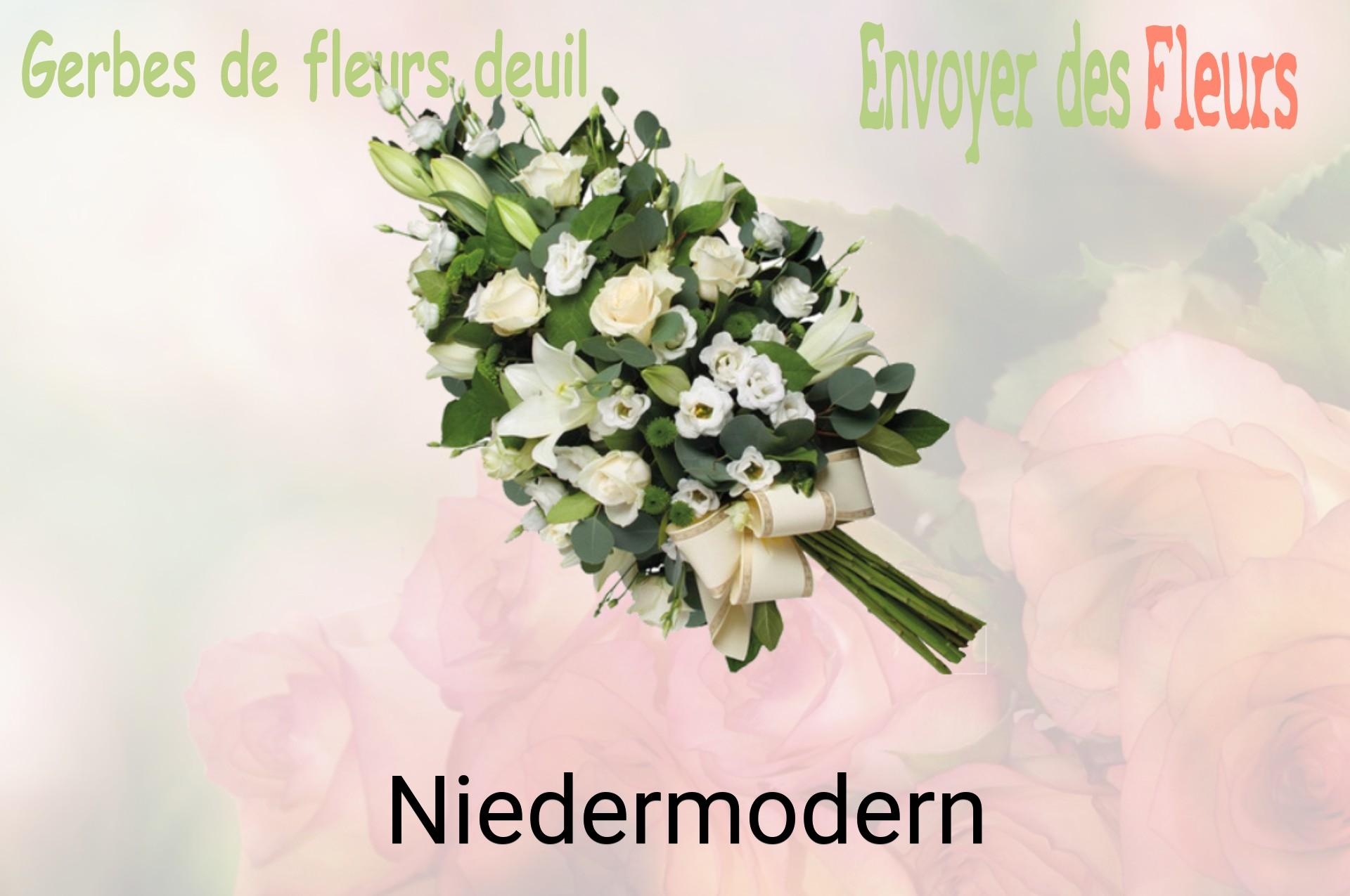 Gerbe de fleurs de deuil livrée à Niedermodern